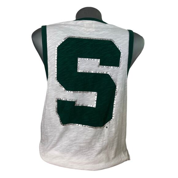 Victoria's Secret PINK Women's Michigan State Spartans MSU Tank Top Size Medium - Picture 2 of 10